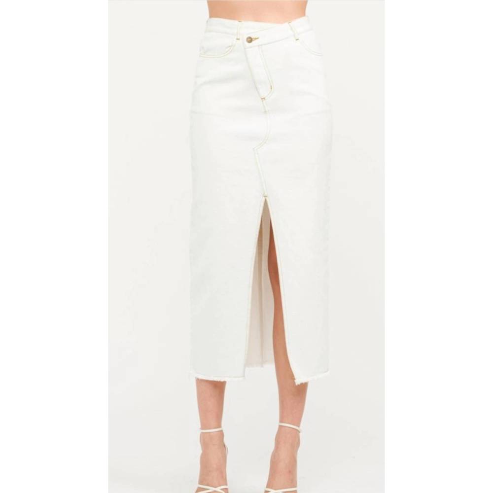 NEW SOFIE THE LABEL jennie midi skirt in white